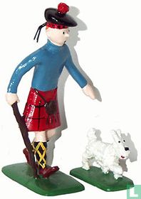 Tintin Ecossais avec Milou