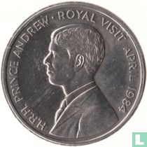 Ascension 50 pence 1984 "Royal Visit of Prince Andrew"