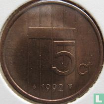 Netherlands 5 cents 1992