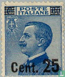 Le roi Viktor Emanuel III avec surcharge