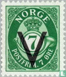 Cor postal avec surcharge V