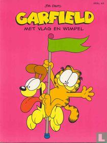 Garfield met vlag en wimpel