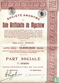 Societe anonyme de Soie Artificielle de Myszkow, Part sociale