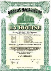 Grands Magasins de la Bourse, Part sociale au porteur, sans designation de valeur nominale