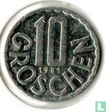 Austria 10 groschen 1981