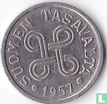 Finlande 5 markkaa 1957