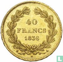 Frankrijk 40 francs 1836