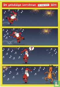De gelukkige kerstman op weg naar 2011
