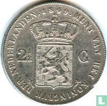 Pays-Bas 2½ gulden 1849 (type 1)