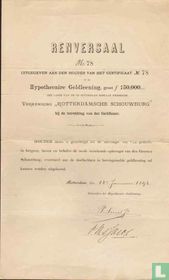 Vereeniging "Rotterdamsche Schouwburg", 1/150e deel van de uitkering Renversaal