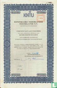 Koninklijke Nederlandse Textiel-Unie N.V., Certificaat aan toonder, 1.000,= Gulden