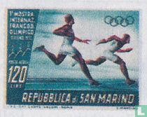 Tentoonstelling postzegels Olympische Spelen