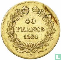 Frankrijk 40 francs 1834 (A)