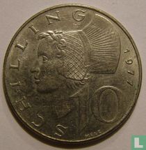 Austria 10 schilling 1977
