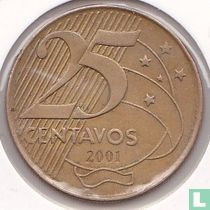 Brazilië 25 centavo 2001
