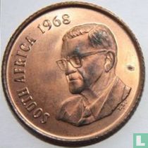Afrique du Sud 2 cents 1968 (SOUTH AFRICA) "The end of Charles Robberts Swart's presidency"