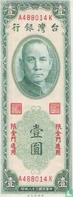 Jinmen (Quemoy) billets de banque catalogue