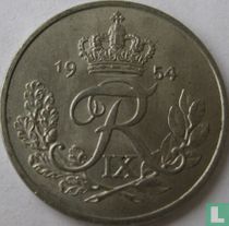 Denemarken 25 øre 1954
