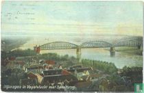 in vogelvlucht met spoorbrug