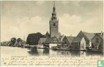 Gezicht op de Schie en de toren Ned. Herv. Kerk