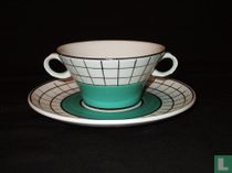 Granit soepkom trechter turquoise