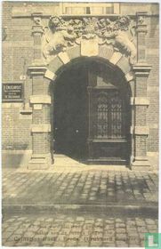 Catharinastraat. Drukkerij Engelbregt. In dit huis werd de vrede gesloten, die een einde maakte aan de tweede Engelsche oorlog