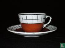 Granit espresso cup and saucer brown
