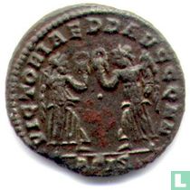 Römisches Kaiserreich Siscia AE4 Kleinfollis des Kaisers Constans 347-348 n. Chr.