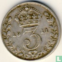 Royaume-Uni 3 pence 1911 acheter