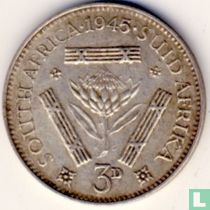 Afrique du Sud 3 pence 1945