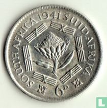 Afrique du Sud 6 pence 1941