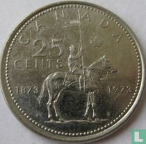 Canada 25 cents 1973 (120 beads) "100th Anniversary Royal Canadian Mounted Police"