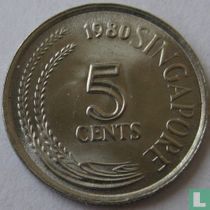 Singapur 5 Cent 1980 (verkupfernickelen Stahl)