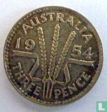 Australia 3 pence 1954