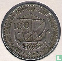 Cyprus 100 mils 1955