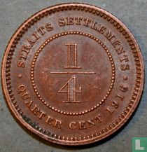Straits Settlements ¼ cent 1916