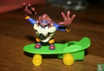 Tasmanian Devil on skateboard