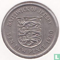 Jersey 10 new pence 1980