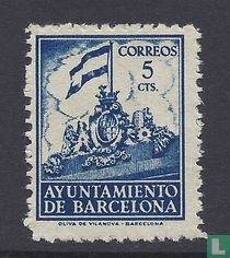 Flag and coat of arms Barcelona for sale