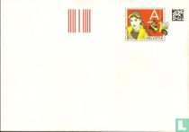 Une enveloppe pré-imprimée avec le timbre