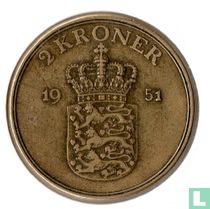 Denemarken 2 kroner 1951