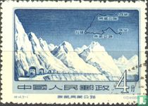 Routes de montagnes du Tibet