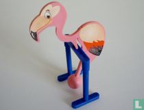 Flamingo am Stiel