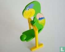 Papagei auf stick