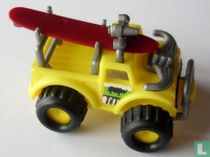 Power Jeeps met surfplank