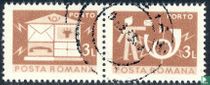 Brievenbus, postbode en posthoorn