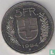 Switzerland 5 francs 1994