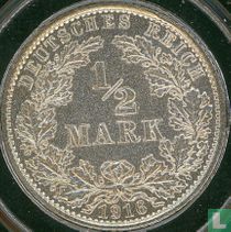 Deutsches Reich ½ Mark 1916 (A)