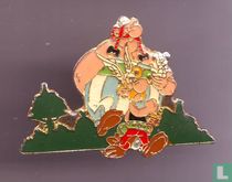 Asterix, Obelix en Idefix op wandel