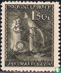 German occupation with overprint